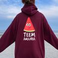 M Anguria Anguria Regalo Uomo Donne Bambini Felpa con cappuccio oversize da donna con stampa posteriore Maroon