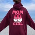 Mamma Dice Ragazza Festa Rivelare Ragazze Sesso Rivela Madre Felpa con cappuccio oversize da donna con stampa posteriore Maroon