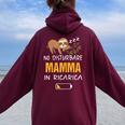 No Disturbare Mamma In Ricarica Festa Della Mamma Felpa con cappuccio oversize da donna con stampa posteriore Maroon