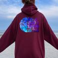 Pallacanestro Bambina Basket Ragazza Giocatore Di Basket Felpa con cappuccio oversize da donna con stampa posteriore Maroon