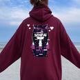 Ragazza Giapponese Anime Cat Girl Notami Senpaiaporware Felpa con cappuccio oversize da donna con stampa posteriore Maroon