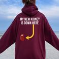 Regalos De Trasplante De Riñón Mis Nuevos Hombres Divertidos Women Oversized Hoodie Back Print Maroon