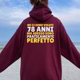 Sarcastico Buon Compleanno 78 Anni Regalo Uomo Donna Nonno Felpa con cappuccio oversize da donna con stampa posteriore Maroon