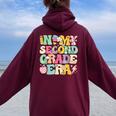 In My Second Grade Era Hello 2Nd Grade Back To School Women Oversized Hoodie Back Print Maroon