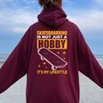 Skateboard Per Ragazzi E Ragazze Felpa con cappuccio oversize da donna con stampa posteriore Maroon