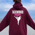 Taekwondo Humorística Para Madres De Artes Marciales Cuello Women Oversized Hoodie Back Print Maroon