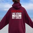 History Teacher History Teacher Es Hombres Women Oversized Hoodie Back Print Maroon