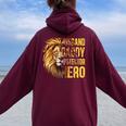 Uomo Husband Daddy Protector Hero Husband From Wife Felpa con cappuccio oversize da donna con stampa posteriore Maroon