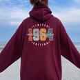 Vintage 1964 60Th Birthday Retro 60 Year Old For Women Women Oversized Hoodie Back Print Maroon