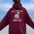 Weimaraner Mamma Proprietario Di Cane Weimaraner Felpa con cappuccio oversize da donna con stampa posteriore Maroon