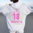 18 Compleanno Anni Ragazza 18 Regalo Divertente 2006 Donna Felpa con cappuccio oversize da donna con stampa posteriore White