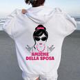 Amiche Della Futura Sposa Divertenti Regalo Amica Gadget Felpa con cappuccio oversize da donna con stampa posteriore White