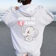 Bambino Adesso Ho 4 Anni 4 Compleanno Ragazza Regalo Felpa con cappuccio oversize da donna con stampa posteriore White