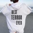 Best Terron Ever Divertente Uomini Donne Bambino Felpa con cappuccio oversize da donna con stampa posteriore White