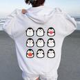 Carino Pinguino T Regalo Per Ragazzi Ragazze Bambini Felpa con cappuccio oversize da donna con stampa posteriore White