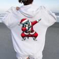 Dabbing Pit Bull Dog Merry Christmas Party Ragazzi Ragazze Bambini Felpa con cappuccio oversize da donna con stampa posteriore White