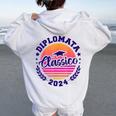 Diplomata Maturità 2024 Liceo Classico Festa Di Diploma Felpa con cappuccio oversize da donna con stampa posteriore White