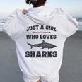 Divertente Maglietta A Forma Di Squalo Idea Regalo Per Ragazze Adolescenti Felpa con cappuccio oversize da donna con stampa posteriore White