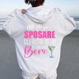 Donna Divertente Mi Sto Per Sposare Donne Addio Al Nubilato Con Collo A Felpa con cappuccio oversize da donna con stampa posteriore White