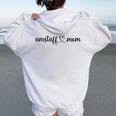Donna Dog Heart Love Amstaff Mom Con Collo A Felpa con cappuccio oversize da donna con stampa posteriore White