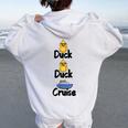 Duck Duck Cruise Family Matching Crocieraacanza Divertente Anatra Felpa con cappuccio oversize da donna con stampa posteriore White