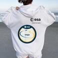 Esa European Space Agency Missioneega Patch Felpa con cappuccio oversize da donna con stampa posteriore White
