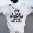 Republican White Straight Conservative Women Oversized Hoodie Back Print White