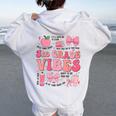 Girls 3Rd Grade Vibes Coquette Bow Back To School Teacher Women Oversized Hoodie Back Print White