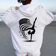 Girls 4Th Of July Gymnastics Usa American Flag Women Oversized Hoodie Back Print White