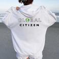 Global Citizen Giornata Mondiale T Uomini Donne Bambini Felpa con cappuccio oversize da donna con stampa posteriore White