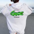 Globo De Cocodrilo Low Cost Divertido Sarcasmo De Marca Sarcástico Cuello Women Oversized Hoodie Back Print White