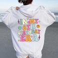 Groovy In My 6Th Birthday Era Six 6 Years Old Birthday Women Oversized Hoodie Back Print White