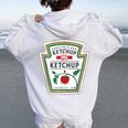 Ho Messo Ketchup Sul Mio Ketchup Bambini Donne E Uomini Felpa con cappuccio oversize da donna con stampa posteriore White