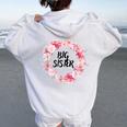 Little Sistereste Big Sister Toddler Felpa con cappuccio oversize da donna con stampa posteriore White