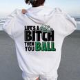 Then You Ball Streetwear s Summer Graphic Prints Women Oversized Hoodie Back Print White