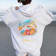 Nassau Bahamas Sea Turtle Scuba Diving Surfer Souvenir Women Oversized Hoodie Back Print White