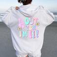 Peace Out Ten I'm 11 Eleven Year Old Girl 11Th Birthday Women Oversized Hoodie Back Print White