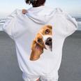 Per Cani Bambini Per Cani Cani E Ragazze Amanti Dei Cani Cani Per Bambini Felpa con cappuccio oversize da donna con stampa posteriore White