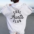 Retro Cool Aunts Club Best Auntie Ever Aunt Pocket Felpa con cappuccio oversize da donna con stampa posteriore White
