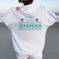 Summer Floral Team Jeremiah Felpa con cappuccio oversize da donna con stampa posteriore White