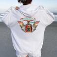 Tequila Sunrise Western Life Desert Vibes Tequila Drinking Women Oversized Hoodie Back Print White