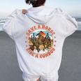 Western Country Save A Horse Ride A Cowboy Riding Horse Women Oversized Hoodie Back Print White