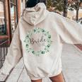 Bride To Be Addio Al Celibato Eucalipto Boho Sposa Felpa con cappuccio oversize da donna con stampa posteriore Sand