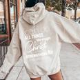 Christian A Tema Bibbiaerse Gesù Cristo Maglia A Manica Felpa con cappuccio oversize da donna con stampa posteriore Sand
