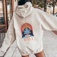 Dea Oscura Della Morte E Della Dea Del Tempo Kali Con Mandala Felpa con cappuccio oversize da donna con stampa posteriore Sand