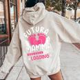 Donna Donna Mamma 2024 Loading I Regalo Della Futura Mamma Felpa con cappuccio oversize da donna con stampa posteriore Sand