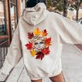 Donne Natura Artista Autunno Foglie Opere D'arte Felpa con cappuccio oversize da donna con stampa posteriore Sand