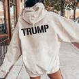 Estilo Militar De Plantilla Donald Trump 2024 Women Oversized Hoodie Back Print Sand
