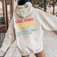 Social Studies Teacher Definition For Men Women Oversized Hoodie Back Print Sand