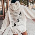 Gatti Carini Che Giocano Con Gli Spartiti Donne E Bambini Felpa con cappuccio oversize da donna con stampa posteriore Sand